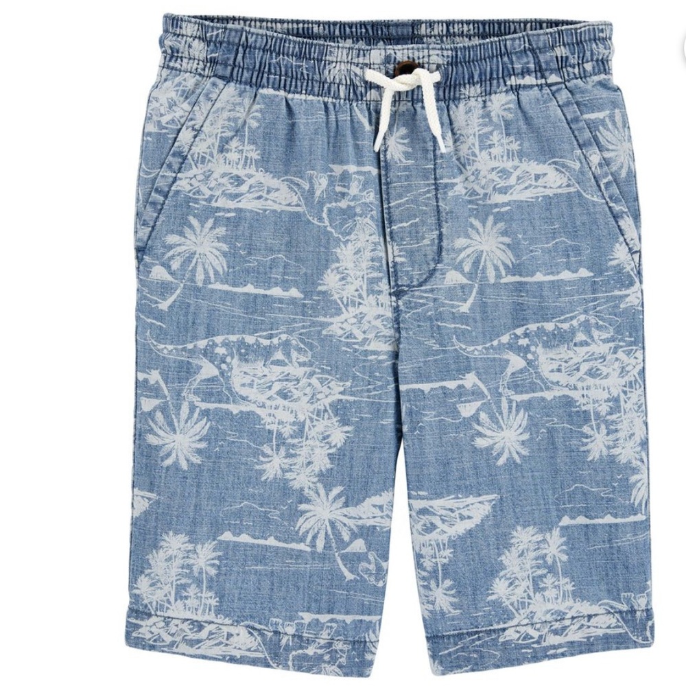 Oshkosh Pull on Tropical Print Shorts Blue Size 6